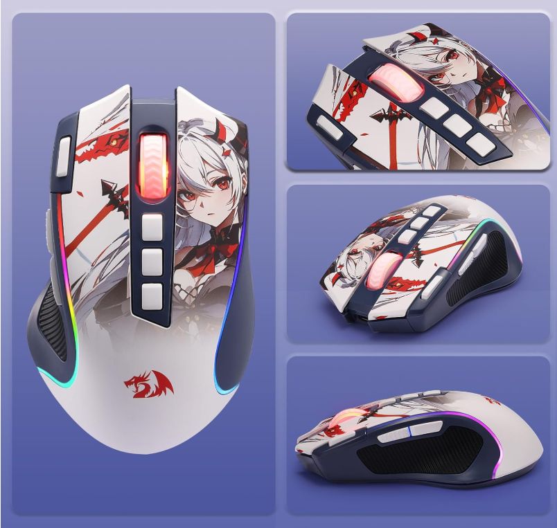 Redragon M612AK PRO RGB Gaming Mouse, 8000 DPI Wired/Wireless Optical Mouse - Image 6