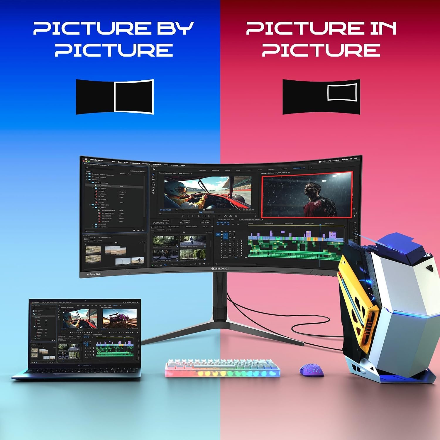 Zebronics PA234 34 Inch 1500R Curved Ultrawide Gaming Monitor, UWQHD 3440x1440, - Image 4