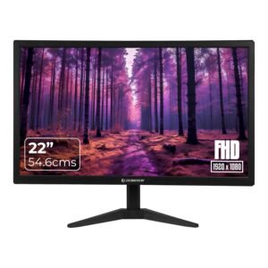 ZEBSTER GV222, 22 Inch (54.6cm) LED Monitor, Dual HDMI & VGA Input, FHD 1920 x 1080, 250 units Brightness, 300000:1 Dynamic Contrast Ratio, 16.7M Colors, 16:9 Aspect Ratio, Wall Mountable