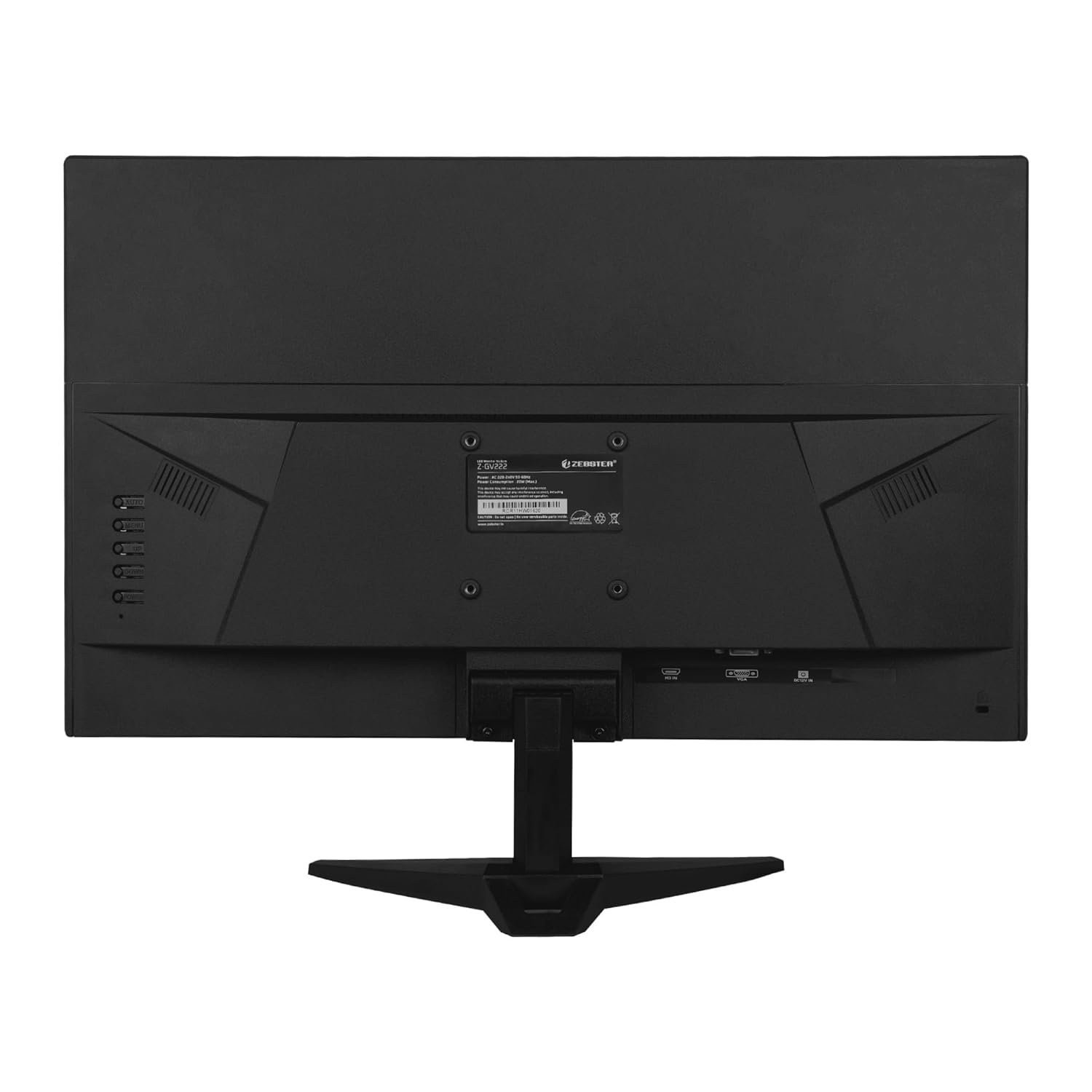 ZEBSTER GV222, 22 Inch (54.6cm) LED Monitor, Dual HDMI & VGA Input, FHD 1920 x 1080, 250 units Brightness, 300000:1 Dynamic Contrast Ratio, 16.7M Colors, 16:9 Aspect Ratio, Wall Mountable - Image 5